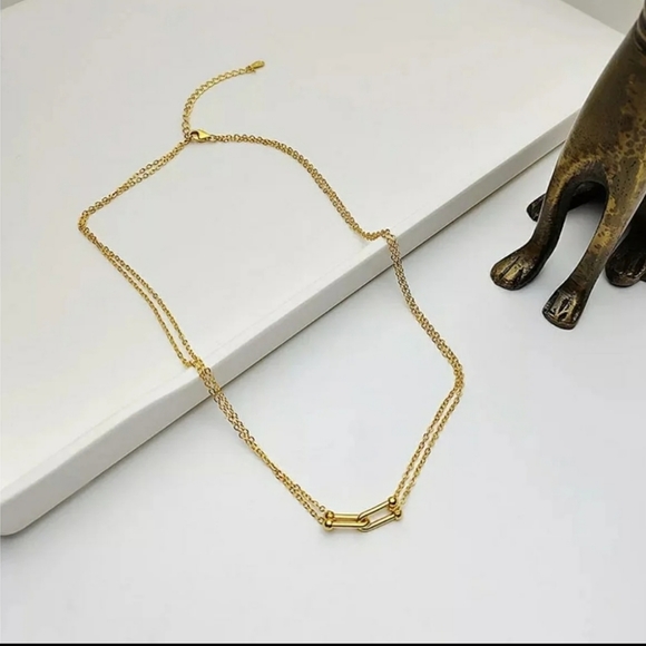 Gold Buckle Pendant Necklace - Picture 4 of 4